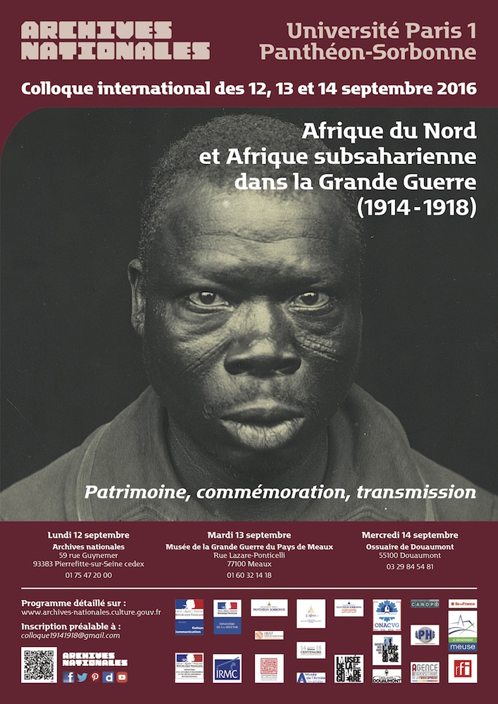 Colloque international : Afrique du Nord et Afrique subsaharienne dans la Grande Guerre